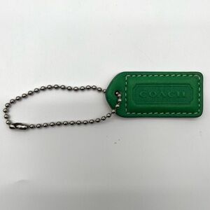 COACH Vintage Green Leather Hang Tag